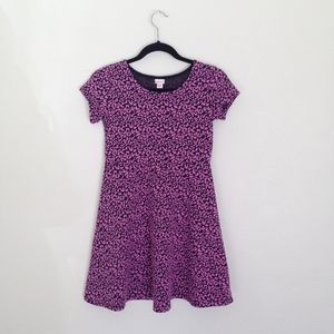 Xhilaration Fuchsia and Black Pattern Mini Dress